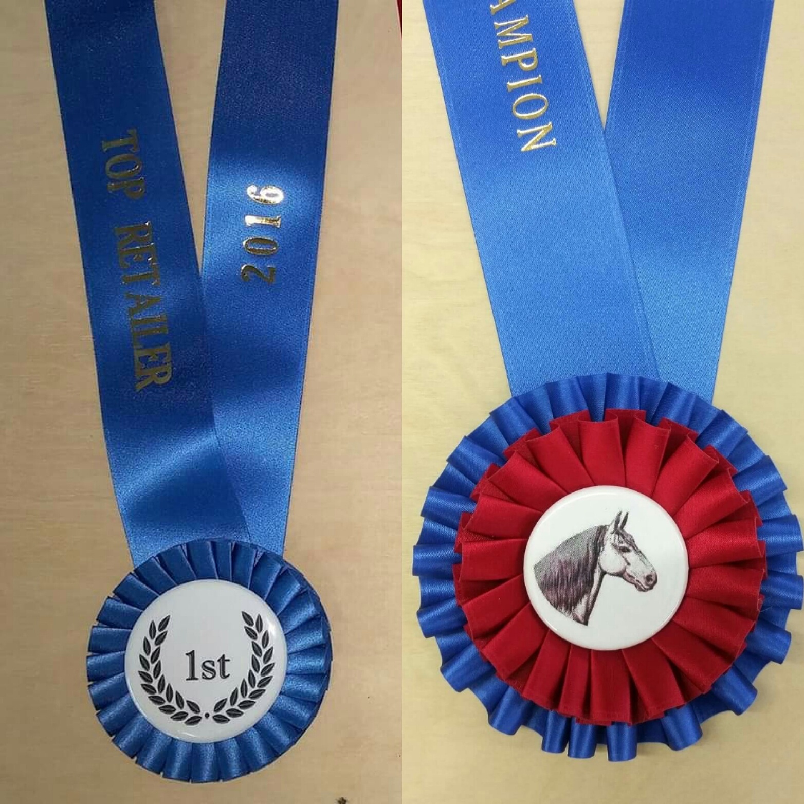 Neck Rosettes & Neck Sashes McLaughlin Ribbon Awards Custom Award