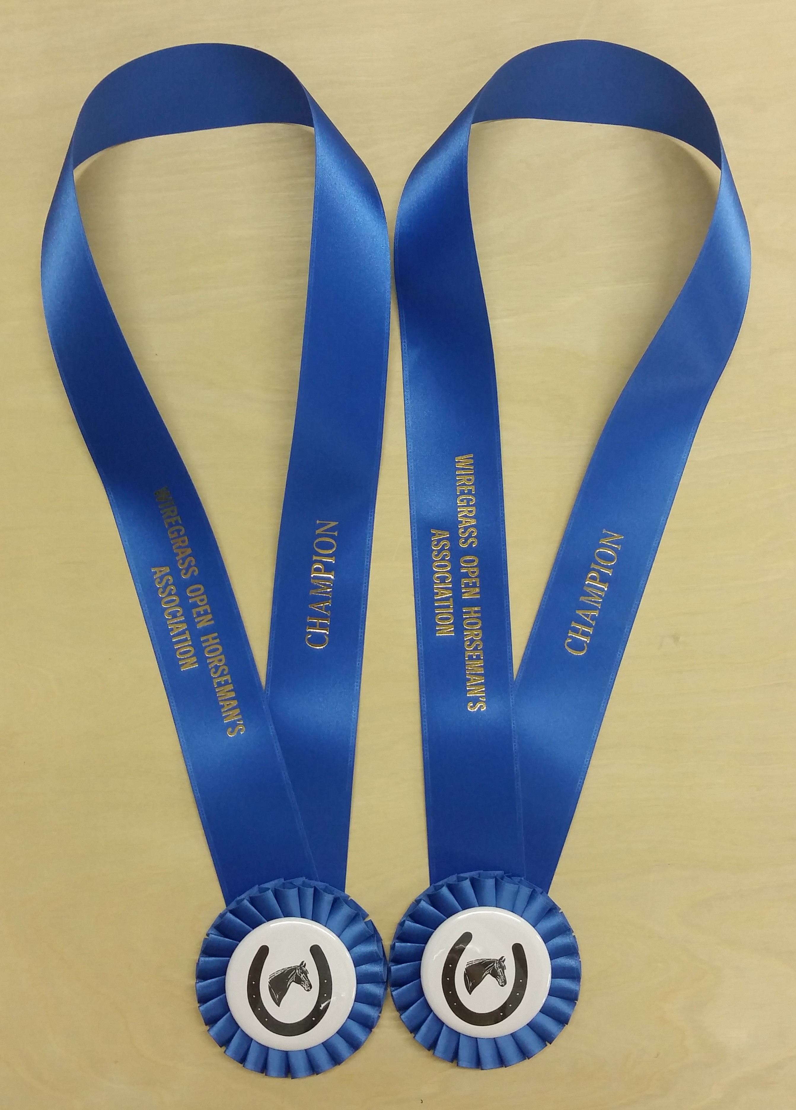 Podium Neck Rosette McLaughlin Ribbon Awards Custom Award Ribbons