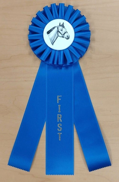 quick ship horse show rosette ribbon first place